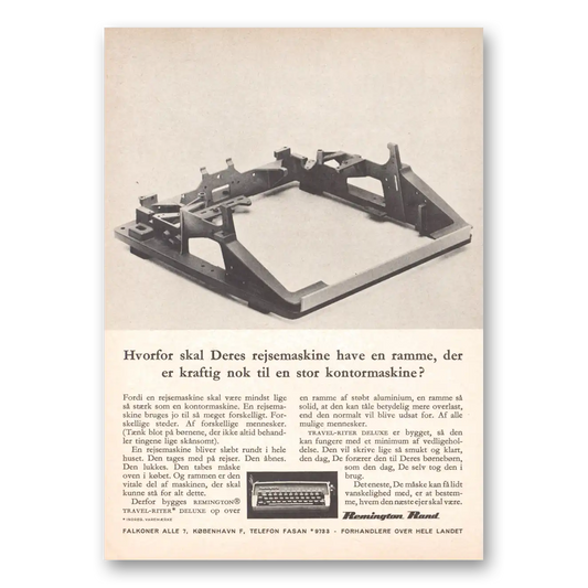 1962 Remington Typewriter Hvorfor Skal Deres Dutch Vintage Magazine Print Ad