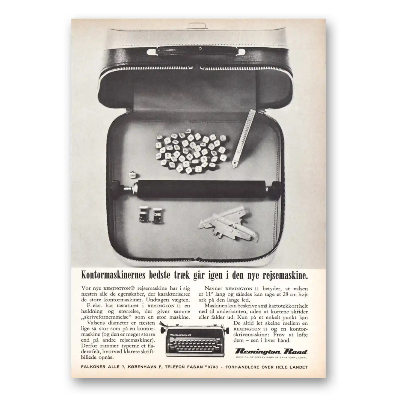 1962 Remington Typewriter Kontormaskinernes Dutch Vintage Magazine Print Ad