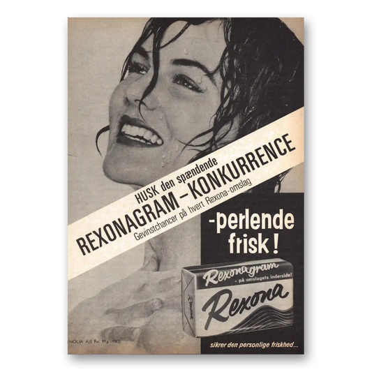 1962 Rexona Soap Rexonagram Konkurrence Dutch Vintage Magazine Print Ad