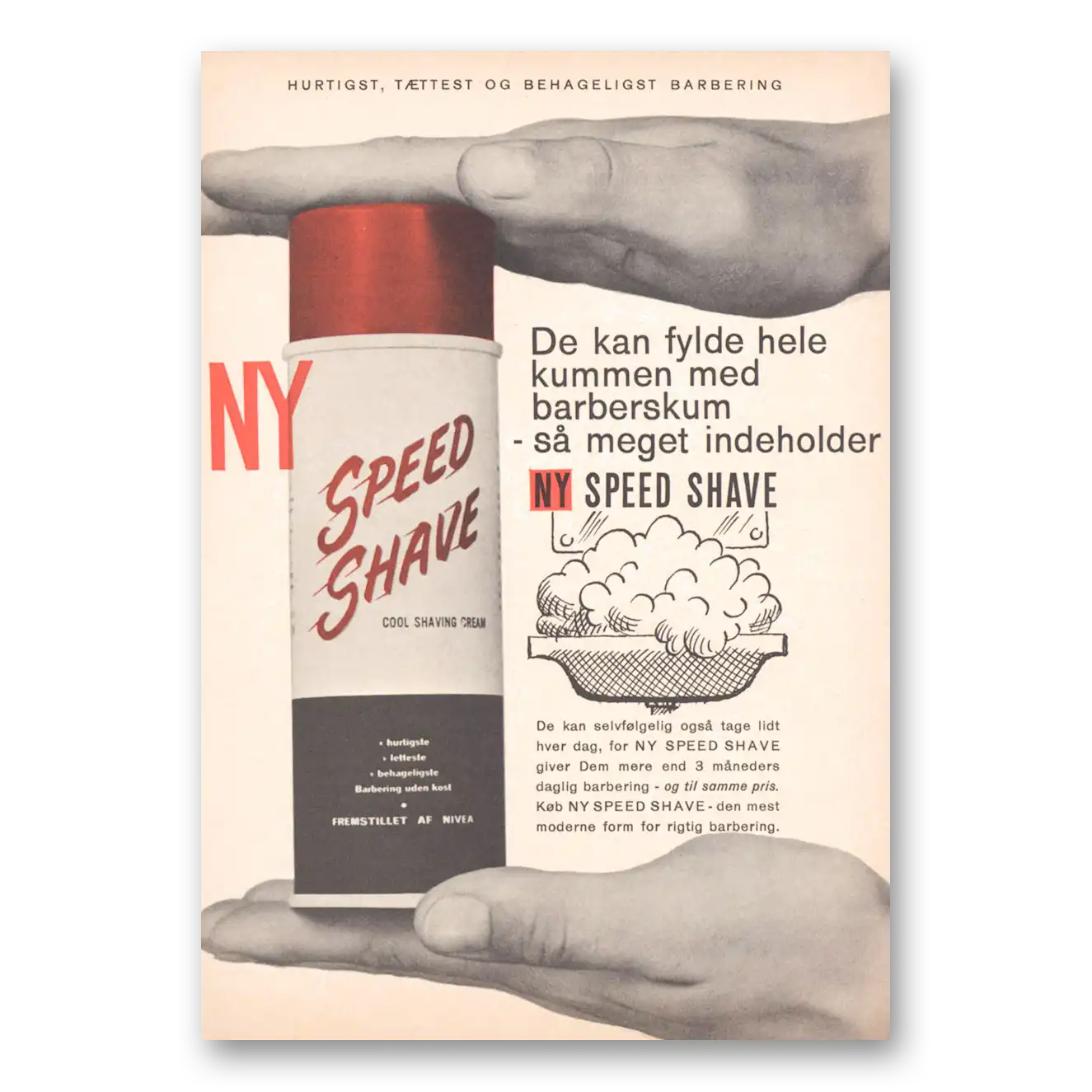 1962 Speed Shave De Kan Fylde Hele Dutch Vintage Magazine Print Ad