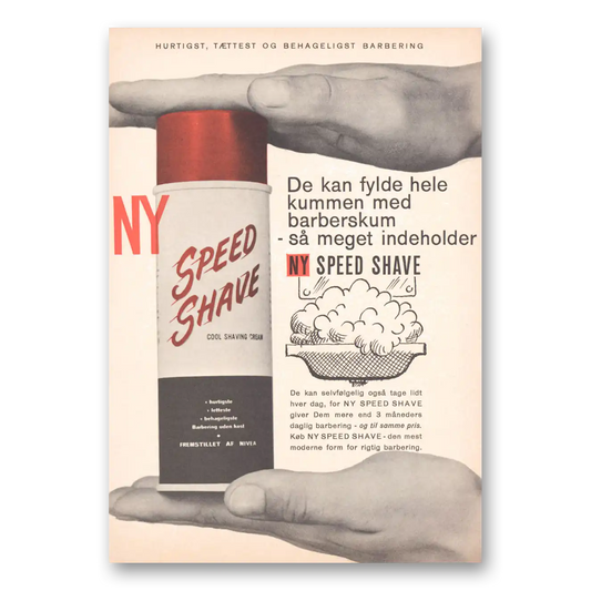 1962 Speed Shave De Kan Fylde Hele Dutch Vintage Magazine Print Ad