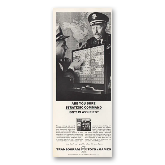 1962 Strategic Command Game Isn't Classified Vintage Magazine Print Ad