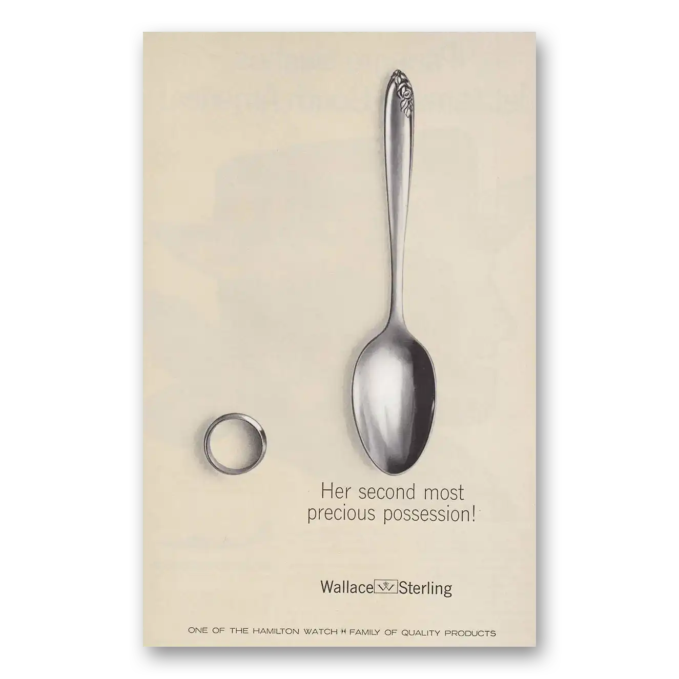 1962 Wallace Sterling Second Most Precious Possession Vintage Magazine Print Ad