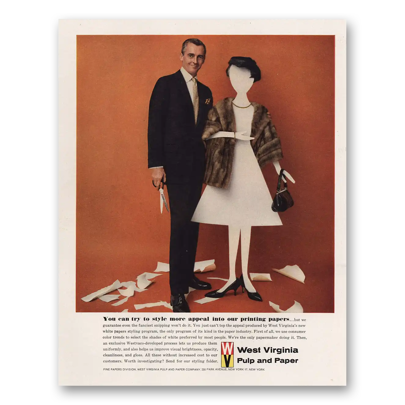 1962 West Virginia Pulp and Paper Style More Appeal Vintage Magazine Print Ad