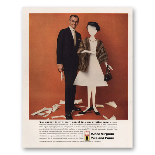 1962 West Virginia Pulp and Paper Style More Appeal Vintage Magazine Print Ad