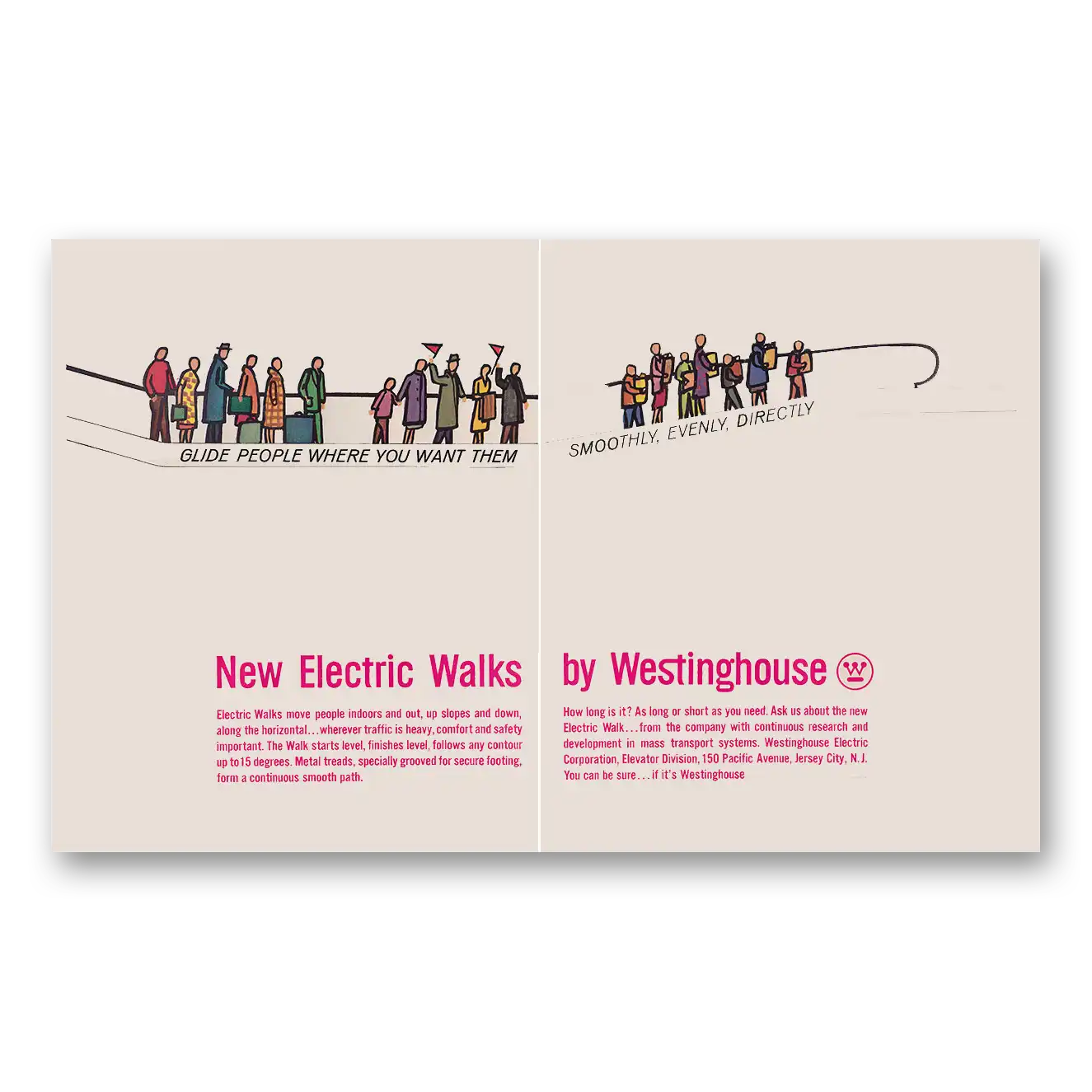 1962 Westinghouse Electric Walk Glide People Where You Want Vintage Magazine Print Ad