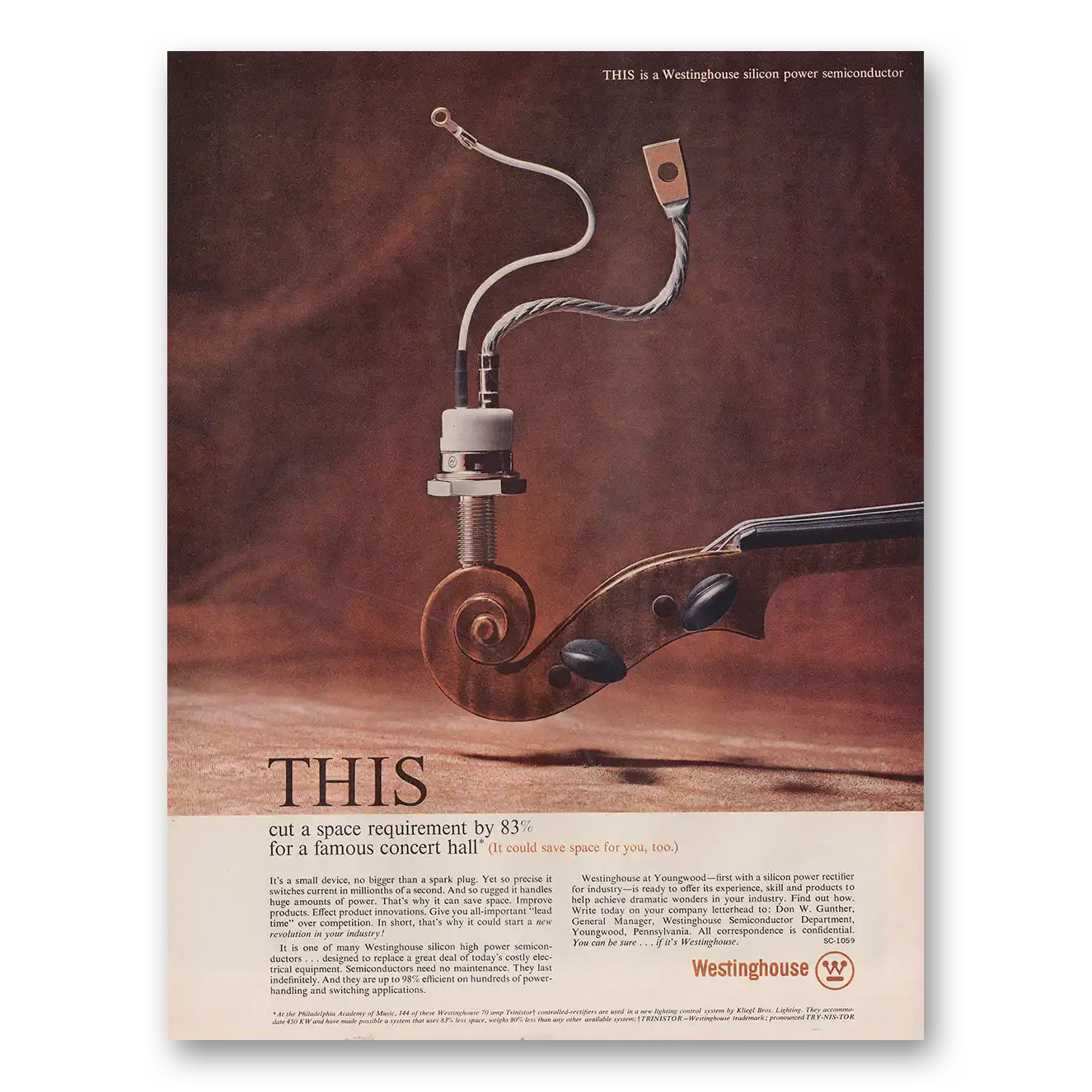 1962 Westinghouse Cut a Space Requirement Vintage Magazine Print Ad