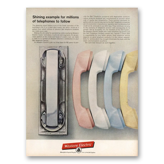 1962 Western Electric Shining Example for Millions Vintage Magazine Print Ad