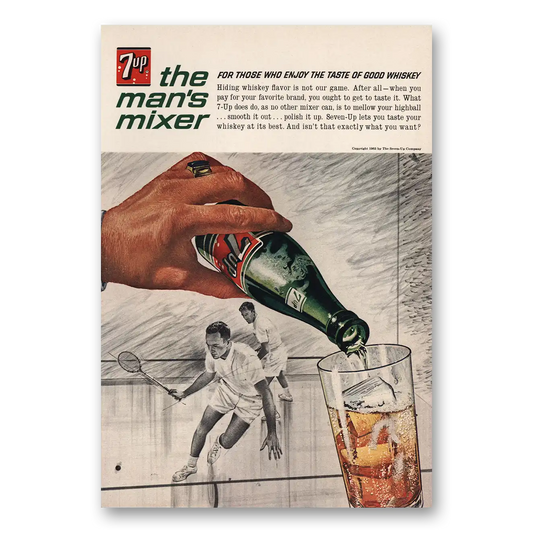 1963 7Up The Mans Mixer Vintage Magazine Print Ad