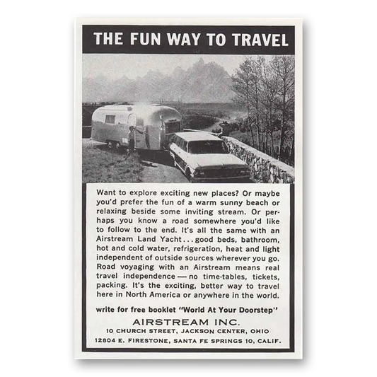 1963 Airstream Trailers Airstream Land Yacht Vintage Magazine Print Ad