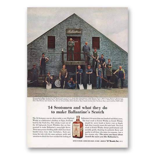 1963 Ballantines Ale Scotsmen and What They Do Vintage Magazine Print Ad