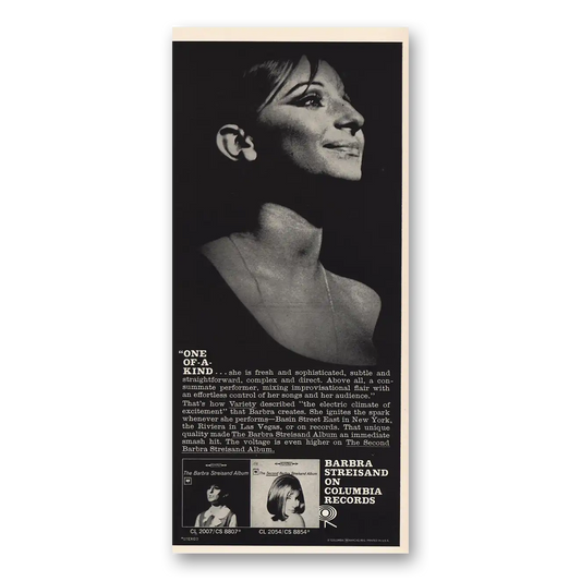 1963 Barbra Streisand One of Kind Vintage Magazine Print Ad