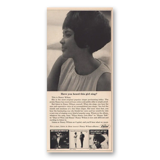 1963 Nancy Wilson Promo Have You Heard This Girl Sing Vintage Magazine Print Ad