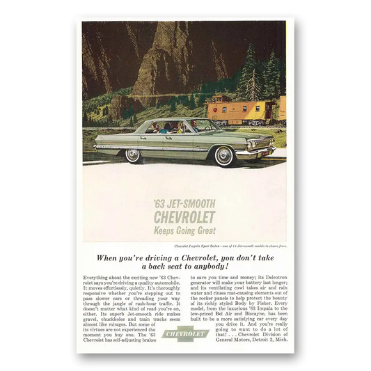 1963 Chevrolet Impala Don’t Take Back Seat to Anybody Vintage Magazine Print Ad