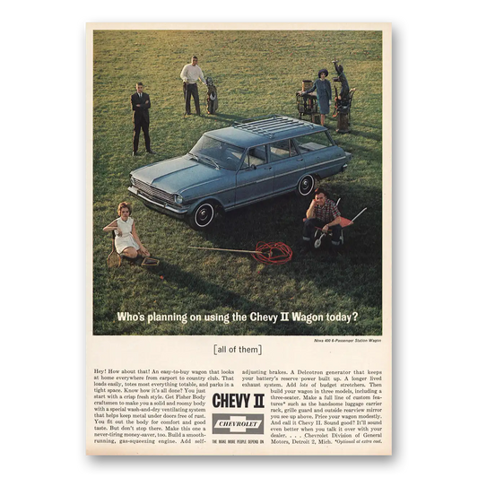 1963 Chevrolet Chevy II Wagon Planning On Using Vintage Magazine Print Ad