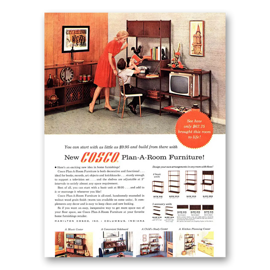 1963 Cosco Furniture Plan a Room Furniture Vintage Magazine Print Ad