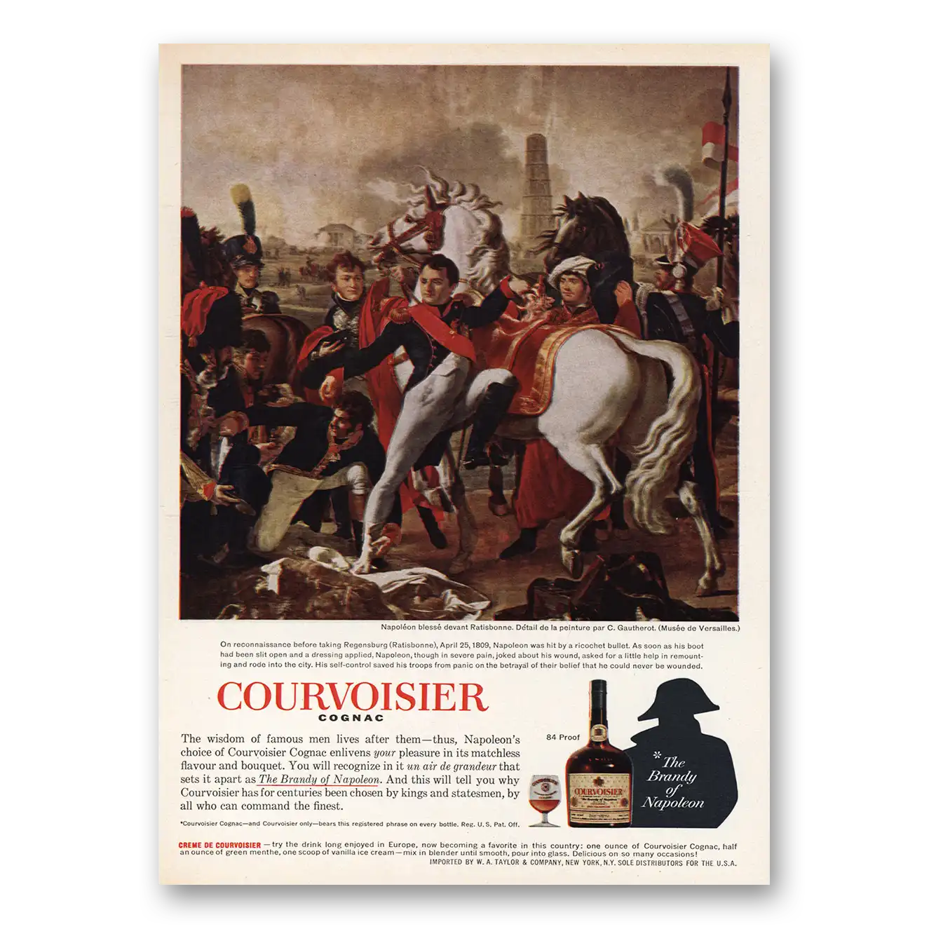 1963 Courvoisier Wisdom of Famous Men Vintage Magazine Print Ad