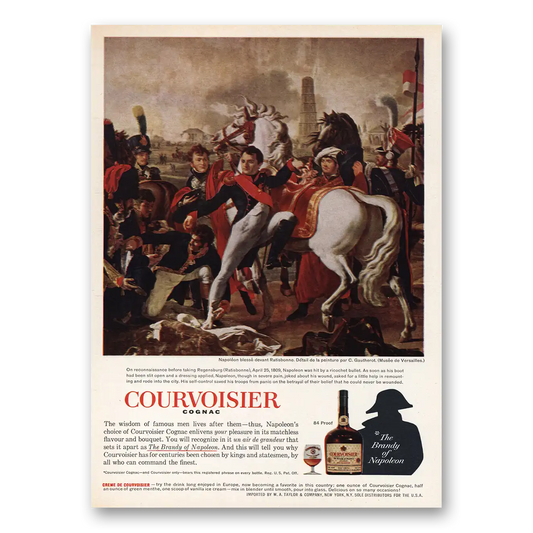 1963 Courvoisier Wisdom of Famous Men Vintage Magazine Print Ad