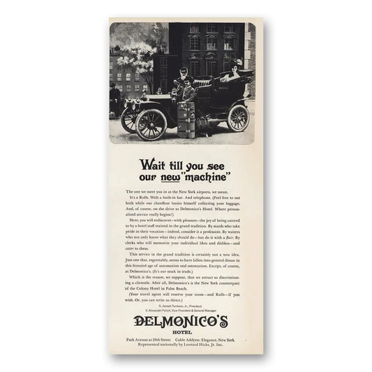 1963 Delmonicos Hotel New York Wait Till You See Our New Machine Vintage Magazine Print Ad