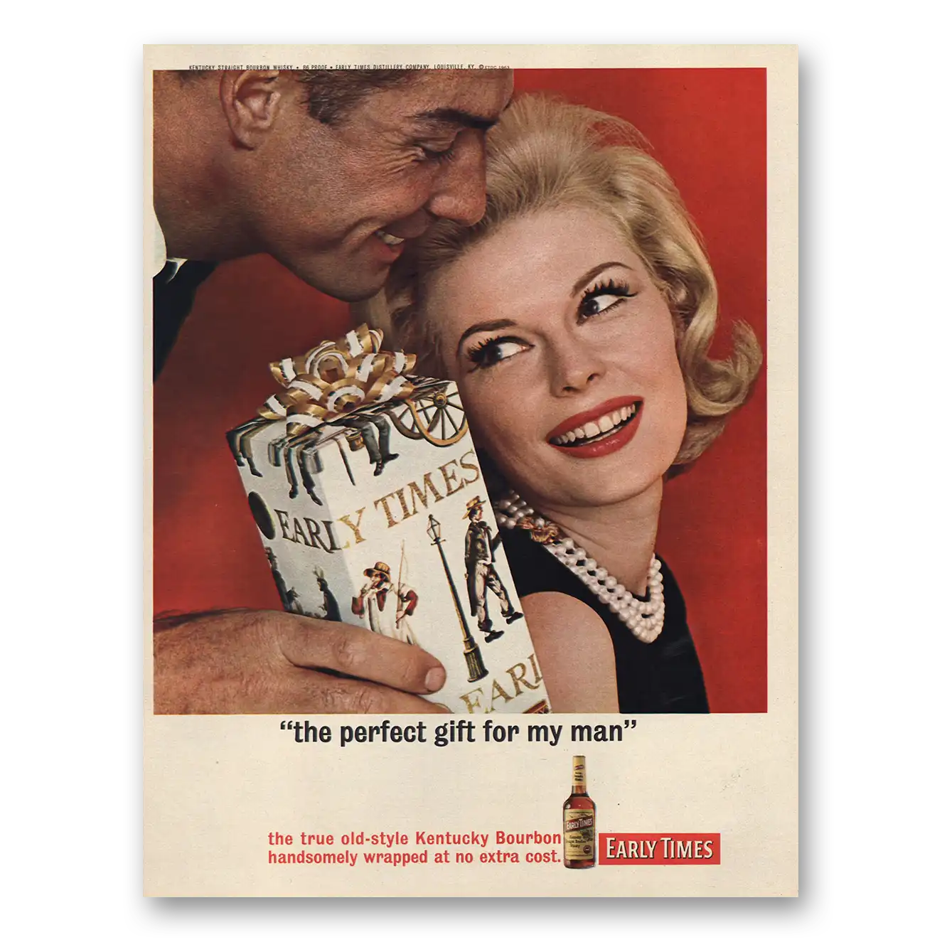 1963 Early Times Whisky Perfect Gift For My Man Vintage Magazine Print Ad