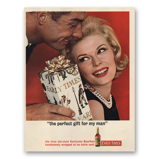 1963 Early Times Whisky Perfect Gift For My Man Vintage Magazine Print Ad