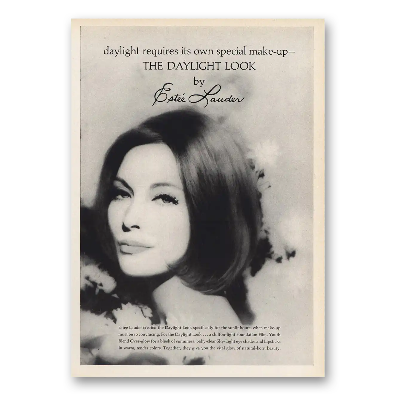 1963 Estee Lauder Daylight Look Vintage Magazine Print Ad