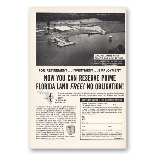 1963 General Development Prime Florida Land Port St Lucie Vintage Magazine Print Ad