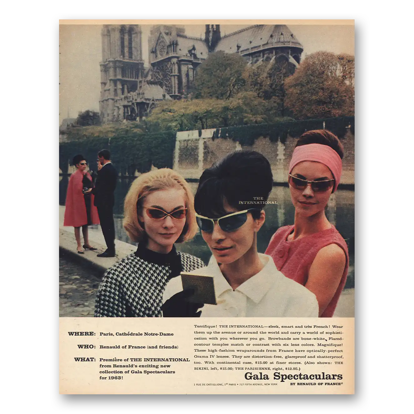 1963 Gala Spectaculars International Sunglasses Vintage Magazine Print Ad