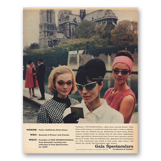 1963 Gala Spectaculars International Sunglasses Vintage Magazine Print Ad