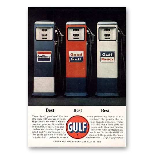 1963 Gulf Oil Best Vintage Magazine Print Ad