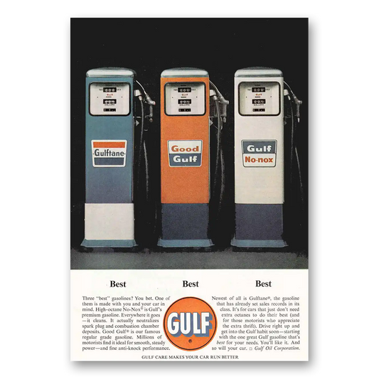 1963 Gulf Oil Company Best Vintage Magazine Print Ad