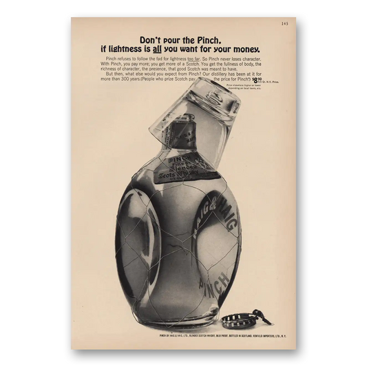 1963 Haig & Haig Don’t Pour the Pinch Vintage Magazine Print Ad