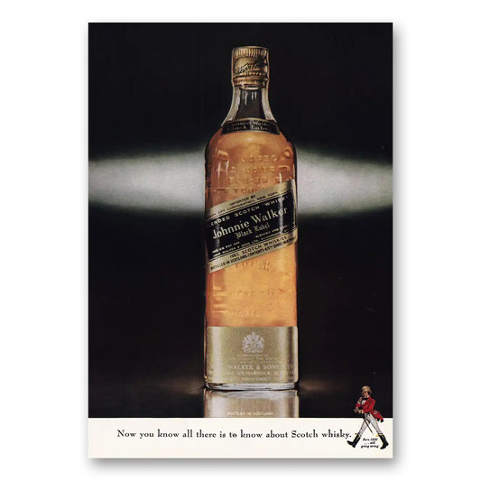 1963 Johnnie Walker Now You Know Vintage Magazine Print Ad