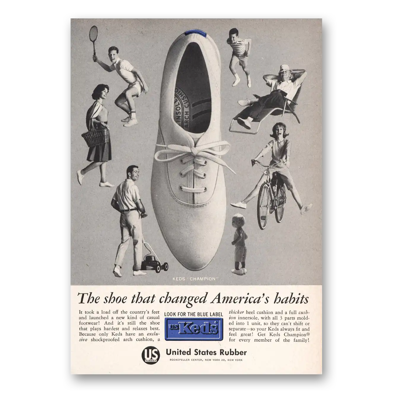 1963 Keds Shoes Shoe That Changed Americas Habits Vintage Magazine Print Ad