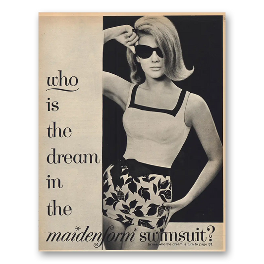 1963 Maidenform Swimwear Ann Margaret Vintage Magazine Print Ad