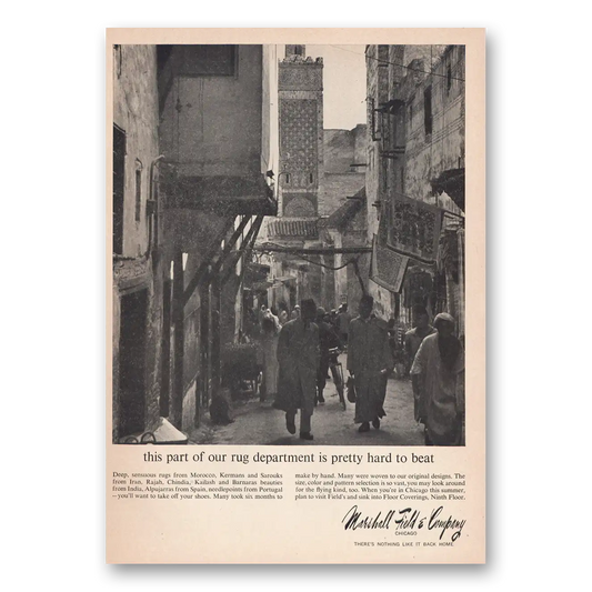 1963 Marshall Field Part of Rug Department Pretty Hard to Beat Vintage Magazine Print Ad