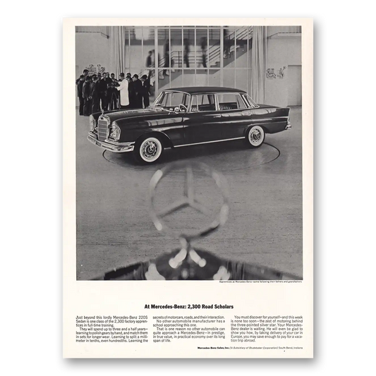 1964 Mercedes Benz 220 Road Scholars Vintage Magazine Print Ad