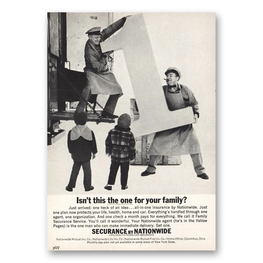 1963 Nationwide Insurance Isn't This The One For Your Family Vintage Magazine Print Ad