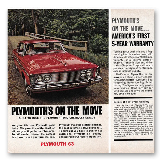 1962 Plymouth Built to Rule the Plymouth Ford Chevrolet League Vintage Magazine Print Ad