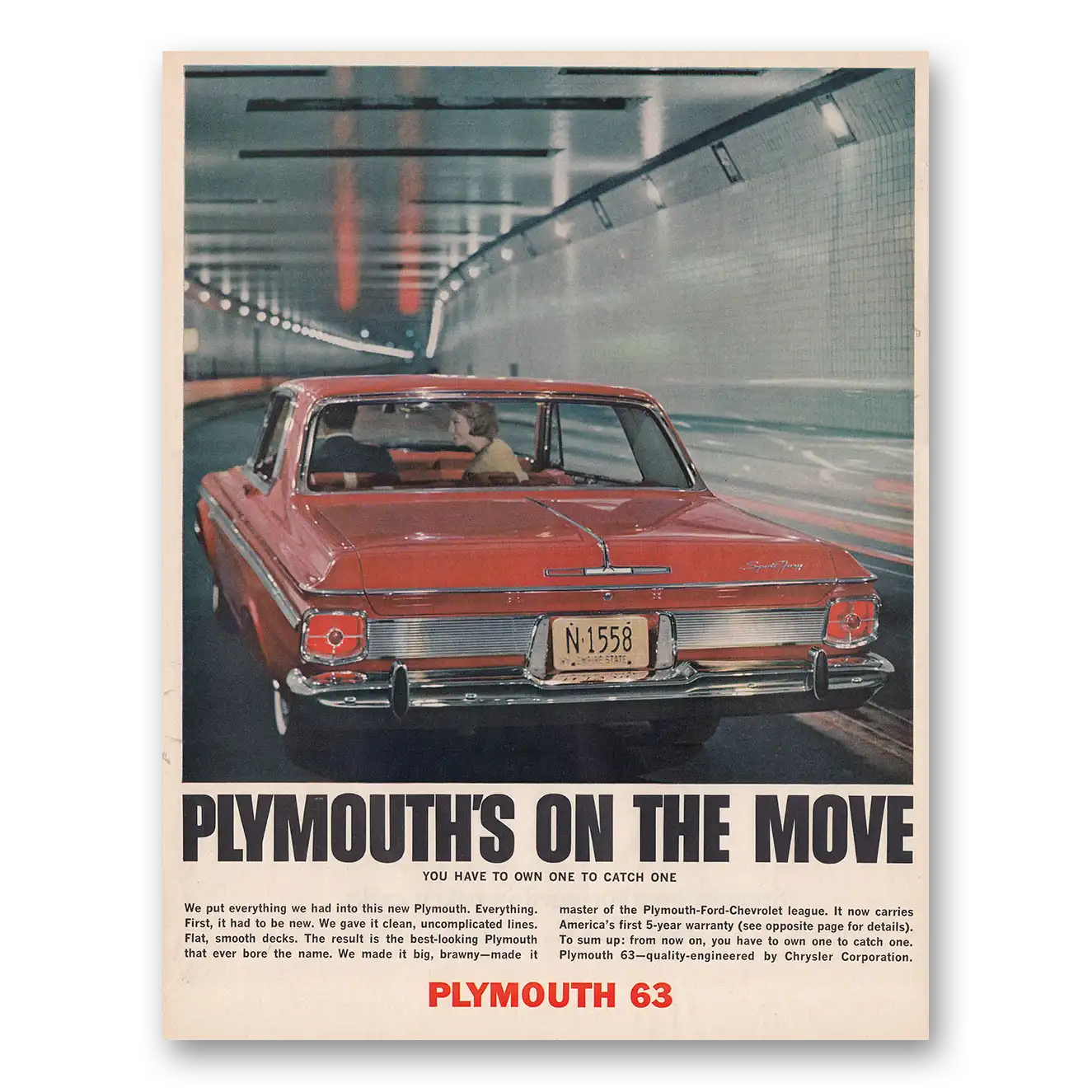 1962 Plymouth You Have to Own One to Catch One Vintage Magazine Print Ad