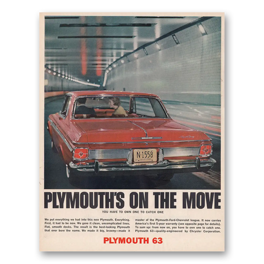 1962 Plymouth You Have to Own One to Catch One Vintage Magazine Print Ad