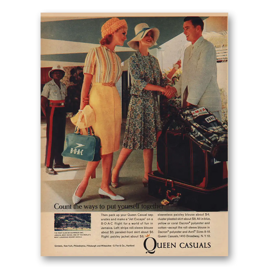 1963 Queen Casuals Count the Ways Put Yourself Together Vintage Magazine Print Ad