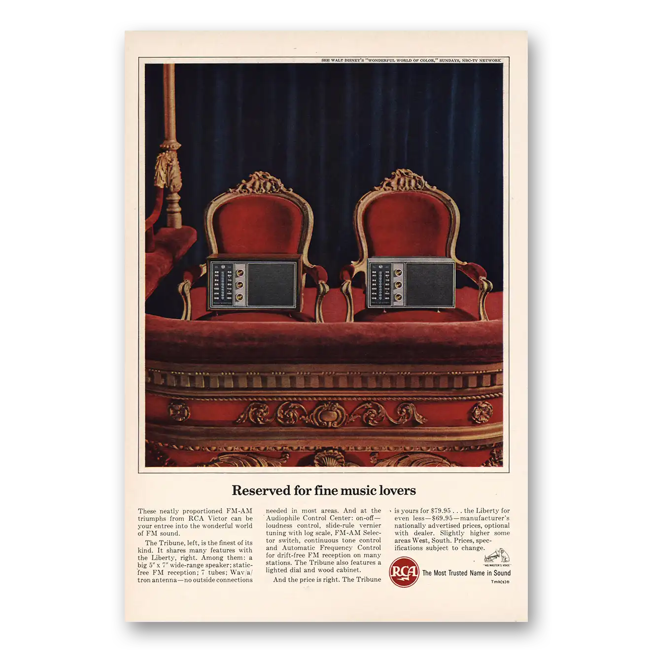 1963 RCA Reserved for Fine Music Lovers Vintage Magazine Print Ad