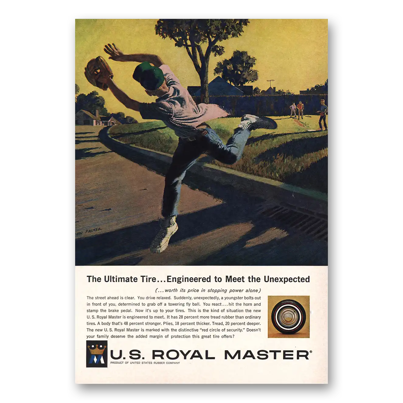 1963 US Royal Tires The Ultimate Tire Vintage Magazine Print Ad