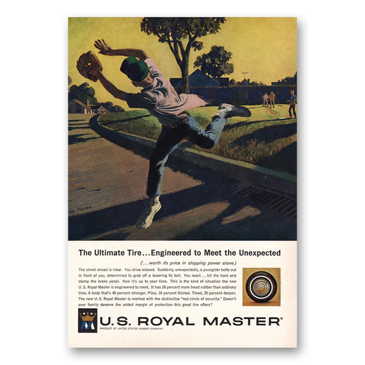 1963 US Royal Tires The Ultimate Tire Vintage Magazine Print Ad