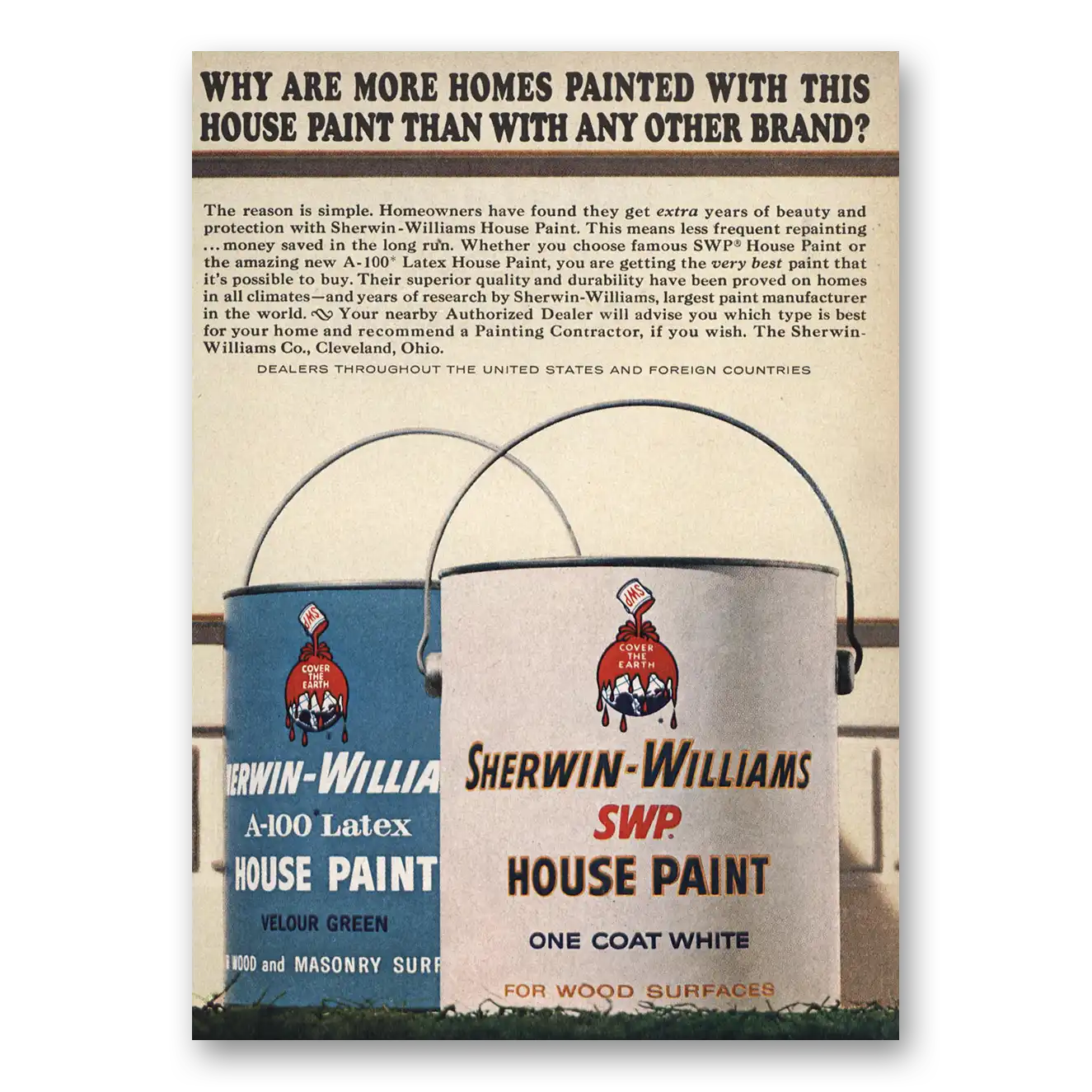 1963 Sherwin Williams Paints More Homes Painted With This House Paint Vintage Magazine Print Ad