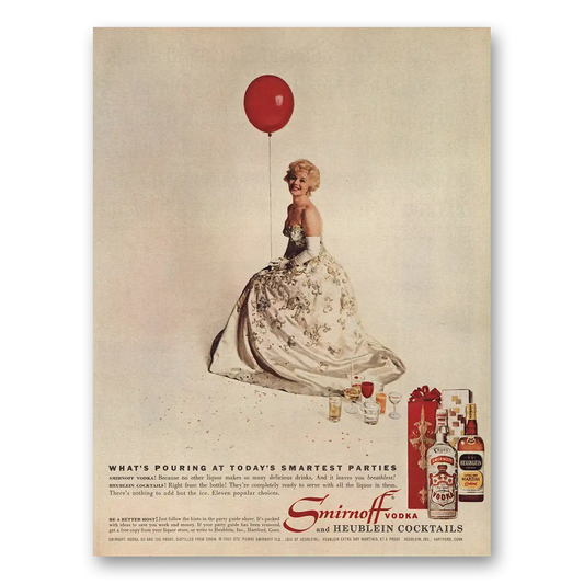 1963 Smirnoff Vodka Whats Pouring at Todays Smartest Parties Vintage Magazine Print Ad