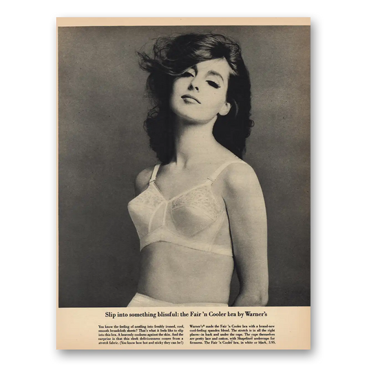 1963 Warners Bras Slip Into Something Blissful Vintage Magazine Print Ad