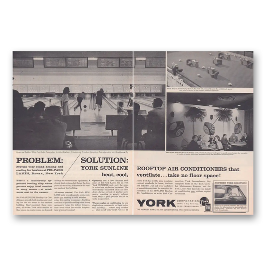 1963 York Air Conditioning Air Conditioner Problem Solution Vintage Magazine Print Ad