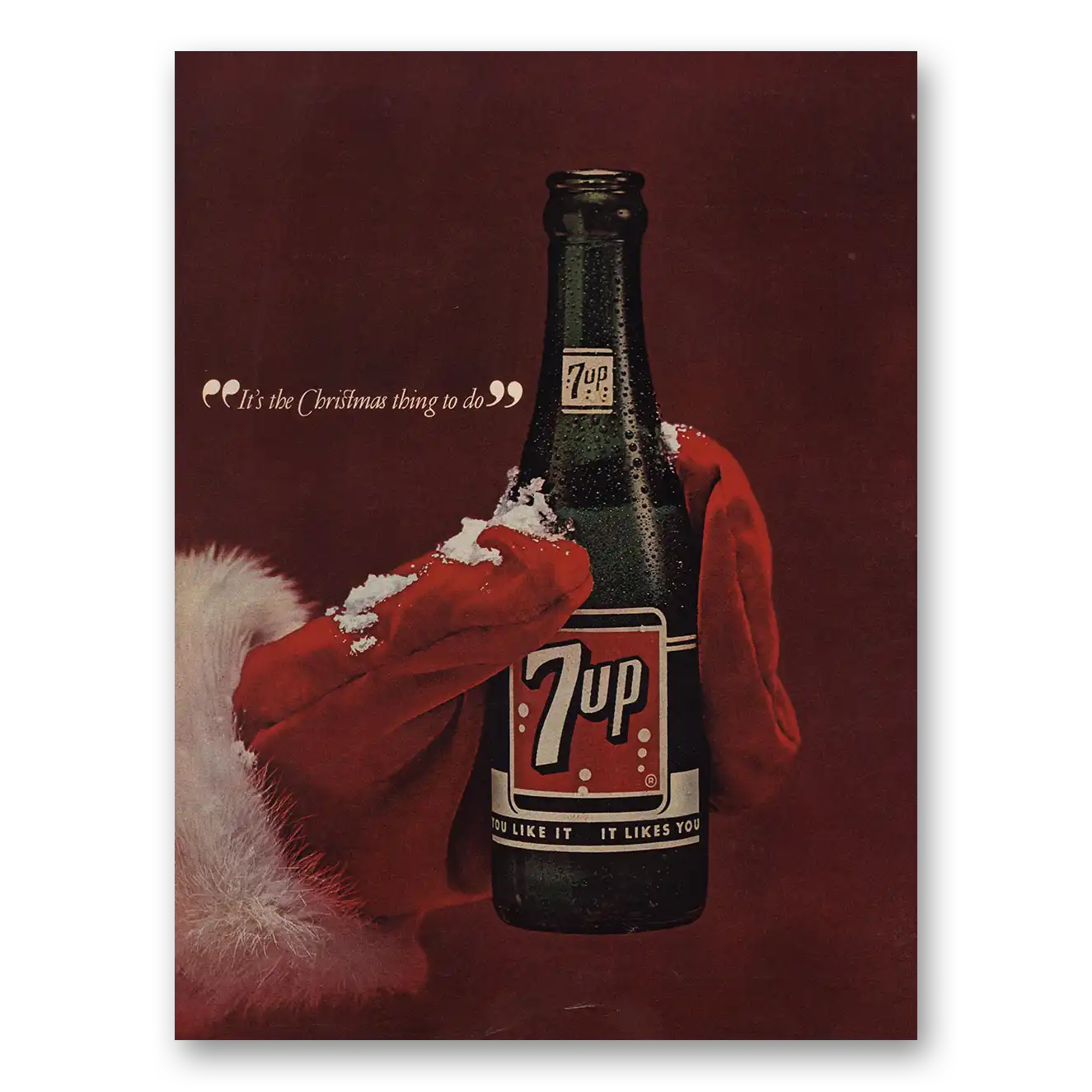 1964 7Up Christmas Thing To Do Vintage Magazine Print Ad